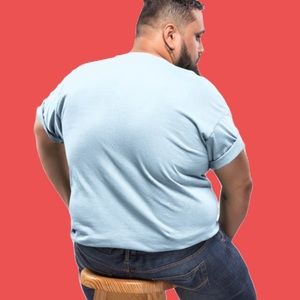 New  Quality Big Mens Blue pocket TShirt 4X 4XL